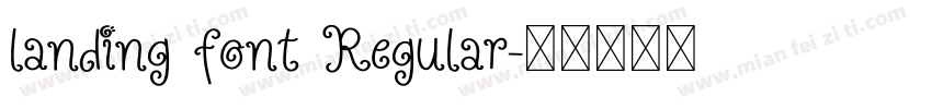 landing font Regular字体转换